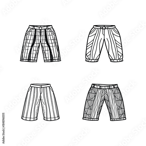 A set of full pant made from wool isolated on white background