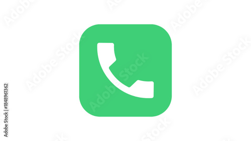Vector illustration green phone icon