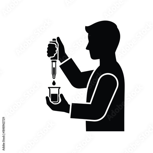 Scientist conducting experiment