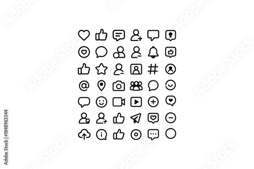 vector illustration of meadia and people icons.