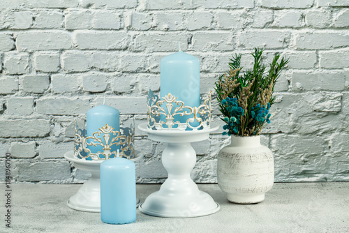 Blue candles