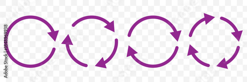 circle arrow icon set. circular arrow icon, refresh, reload arrow icon symbol sign, vector illustration