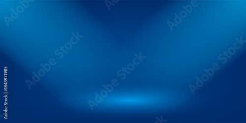 Abstract Luxury gradient Blue background. Smooth Dark blue with Black vignette Studio Banner.