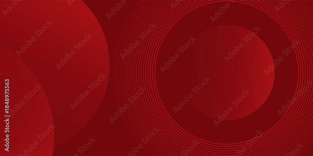 Obraz premium Trend red circle background with dynamic shapes composition vector abstract simple vector