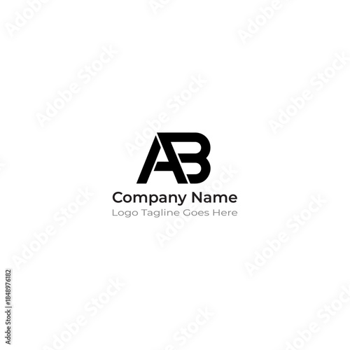 Minimal AB Text Logo With Clean Professional Look