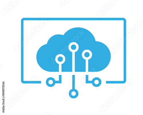 Cloud Computing Network Technology Icon