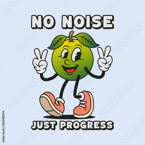 Simple and Fun Cartoon Mascot Character With Beautiful Phrase