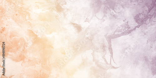 Abstract colorful watercolor grunge paper texture vector background. Color splashing paper with watercolor splashes. Fantasy light pink, orange, shades watercolor background with cloud banner design.	