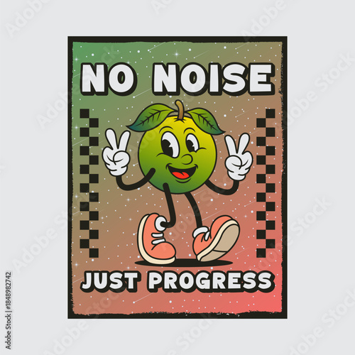 Simple and Fun Cartoon Mascot Character With Beautiful Phrase