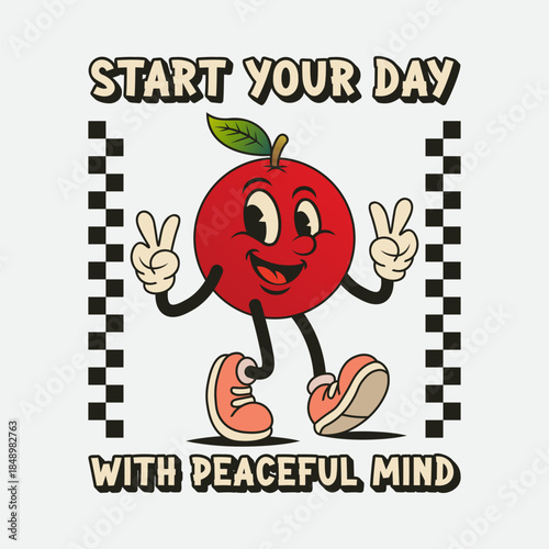 Simple and Fun Cartoon Mascot Character With Beautiful Phrase