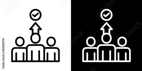 Alignment Icon Of Line Black And White Style Vector Illustration
