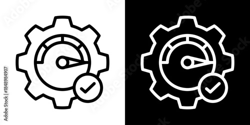 Optimization Icon Of Line Black And White Style Vector Illustration
