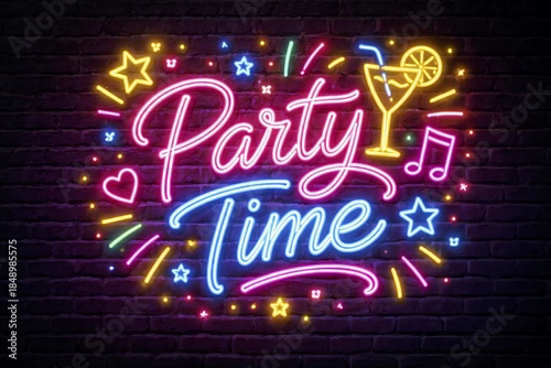 Neon sign featuring the words 