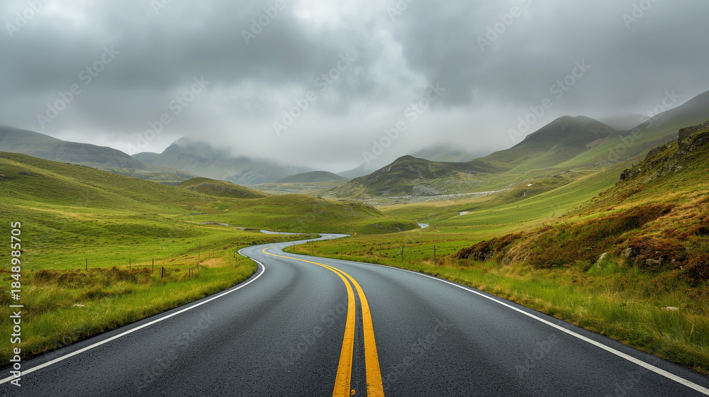 Naklejka premium road in mountains