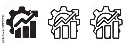 Set of money and finance line icons including cash, coins, wallets, piggy banks, and charts