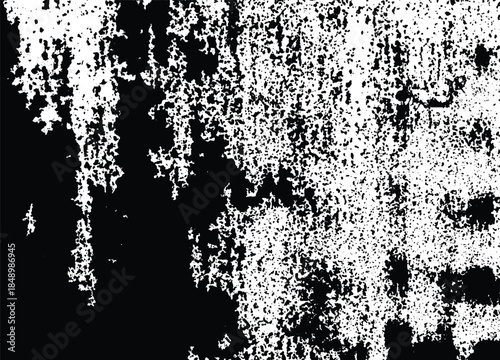 Plaster black and white bump map for overlay, texture of speckles on the wall surface, rough grainy pattern, monochrome grunge background. Vector
