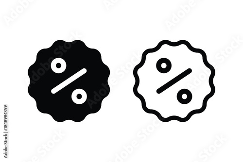Sale icon vector. Percent sale icon symbol. Discount percent tag icon set