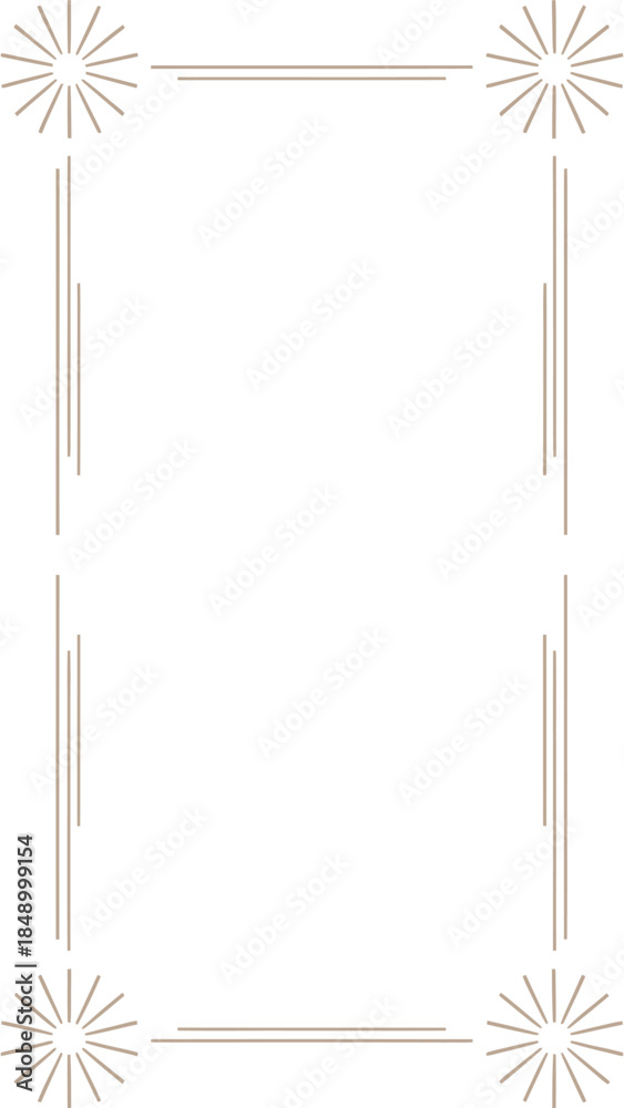 Obraz premium Elegant Frame: An abstract frame designed with simple lines and elegant geometric shapes, suitable for elegant designs, invitations, or as a decorative element.