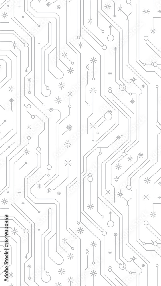 Obraz premium Cybernetic Tapestry: A mesmerizing display of intricate circuits and pathways weaves across the surface, embodying the essence of modern technology and connectivity.