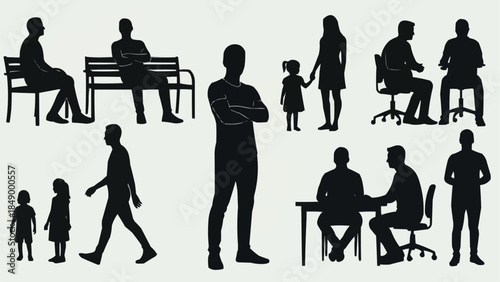 business people silhouettes
