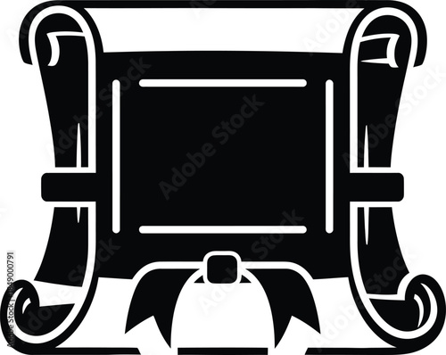 ancient scroll with ribbon