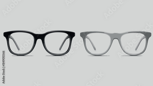 Modern Eyeglasses Front View Illustration