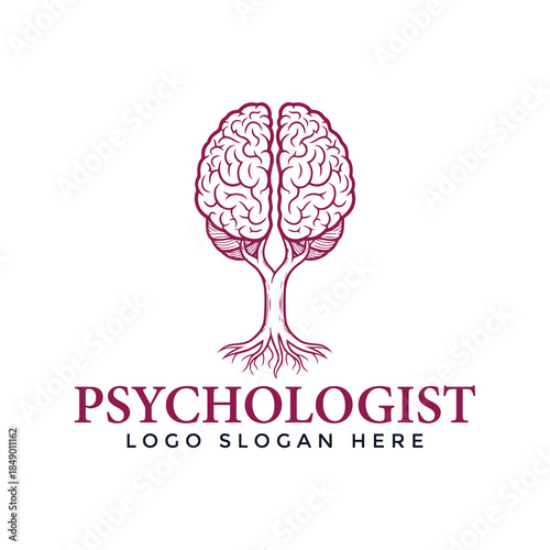Brain-Tree Psychology Logo Design for Mental Health Professionals and Therapists
