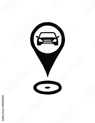vector illustration of a icon of a car key