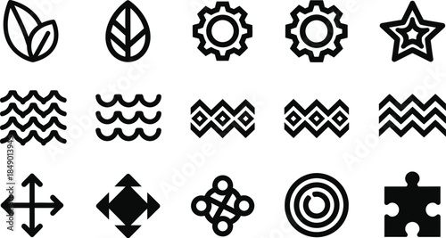 vector set of abstract symbols