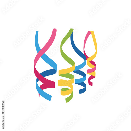 Vibrant collection of colorful party streamers and curly ribbons for celebration.