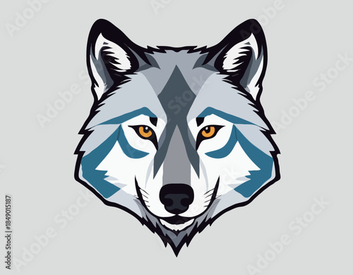 wolf head, animal illustration