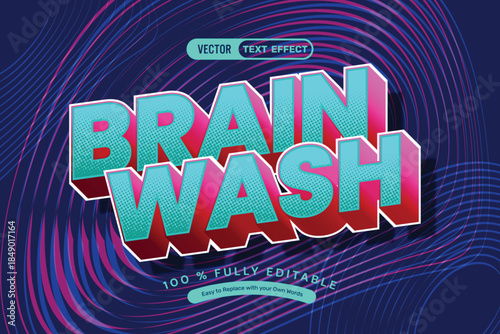 Brain Wash Style Text Effect