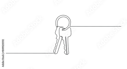 Single key on a surface Vector