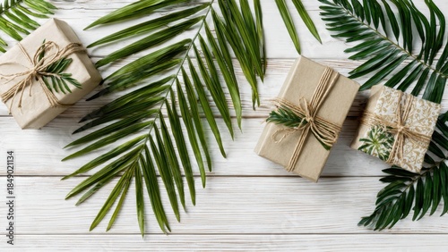 Modern Seasonal Decor with Palm Leaves