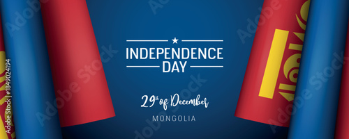 Mongolia independence day vector banner, greeting card.