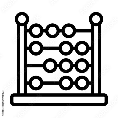 Abacus line icon