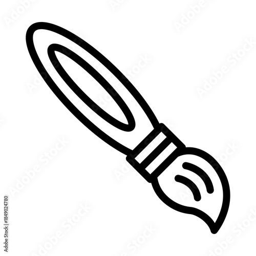 Paint brush line icon