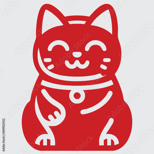 Maneki neko, Japanese lucky cats set vector illustration. Cartoon isolated cute happy animal characters collection with good luck and money Asian symbols, funny symbolic kitty waving with smiles 