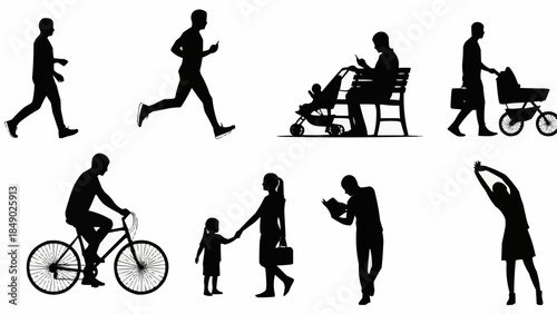 vector silhouettes of people