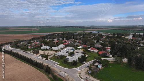 Drone Footage Kfar Aza Village Israel