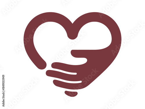 Heart Shaped Hand Symbol Graphic