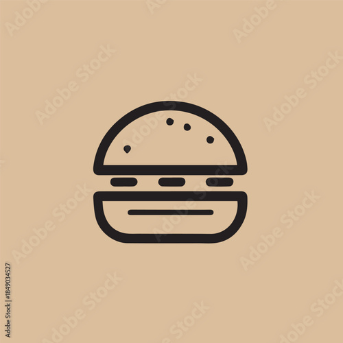 A ham burger minimalist design