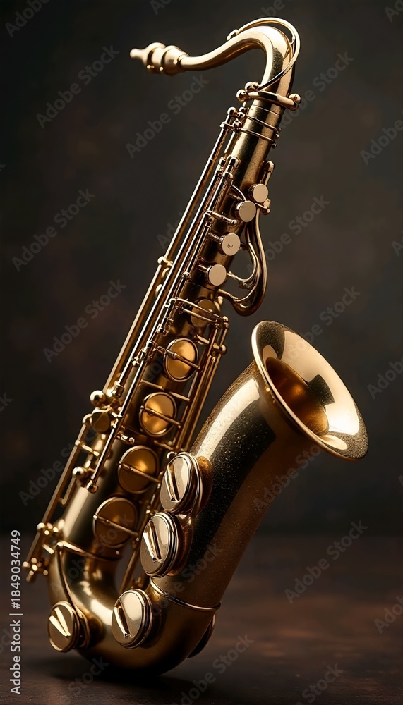 Obraz premium saxophone on black background