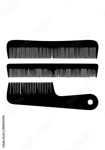 A set of hair comb art, comb vector art design, barbershop comb vector illustration