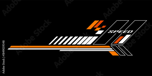 racing team trendy fashionable vector t-shirt and apparel design, typography, print, poster. Global swatches.