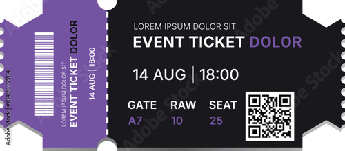 Ticket event vector design.