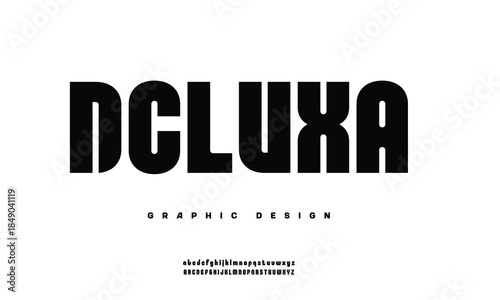 Dcluxa Minimal modern alphabet fonts. Typography minimalist urban digital fashion future creative logo font. vector illustration