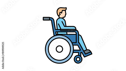 Navigating Life's Journey: An illustration of a person seated in a wheelchair, representing mobility, inclusion, and the human spirit's resilience.