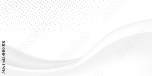 Abstract white wave background. Clean soft texture. Minimalist design. Modern concept. Suit for cover, banner, flyer, poster, booklet, brochure, website