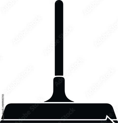 Silhouette of a mop cleaning tool vector illustration